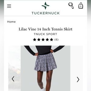 Tuckernuck lilac vine 14in tennis skirt size small
